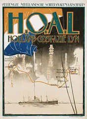 Gerrit van Duffelen, Holland-Oost-Azië Lijn, 1922, poster