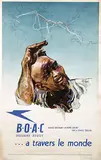 Harold P. Forster, B.O.A.C Peedbird routes? a travers le monde, 1946, poster