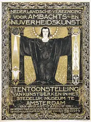 Nederlandsche Vereeninging voor Ambachts- en Nijverheidskunst Amsterdam by Dirk W. van Diedenhoven, 1910, poster, sold Jun 2018