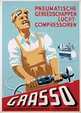 Jan Sonneborn, Grasso Pneumatische Gereedschappen Luchtcompressoren 's Hertogenbosch, poster, silkscreen
