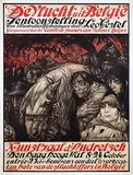 Leendert (Leo) Gestel, Tentoonstelling De Vlucht uit België Kunstzaal d'Audretsch Den Haag, 1914, poster
