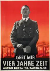 Leon Kroll, Gebt mir vier Jahre zeit (A. Hitler), 1937, poster