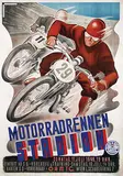 Atelier Farnik, Motorradrennen Stadion Wien ÖAMTC, 1948, poster