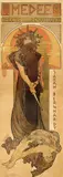 Alphonse Mucha, Theatre de la Renaissance Medee, 1898, poster
