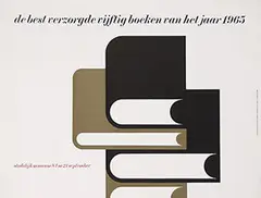 Gerard Wernars, stedelijk museuum amsterdam de best verzorgde 50 boeken van het jaar 1965, 1966, poster