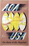 Jan Lewitt & George Him, AOA USA The Route of the Flagships, poster