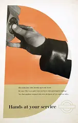 Hans Schleger, Underground Hands at your service, 1955, poster