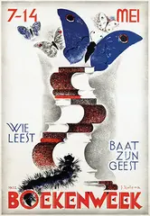 Joop Sjollema, Boekenweek, 1932, poster