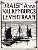 Initial W, Draisma van Valkenburg's Levertraan, poster