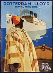 Joseph Rovers, Rotterdamsche Lloyd Royal Mail Line, 1921, poster
