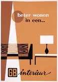 Willem Adriaan (Wildri) Driessen, beter wonen in een ? GB interieur, poster