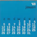 Calendar 1969 by Willem H. Crouwel, poster, sold Dec 2017