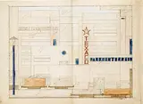 Louise M. Loeber, Architectural drawing Amstelbrouwerij Texaco Amsterdam, 1946, poster