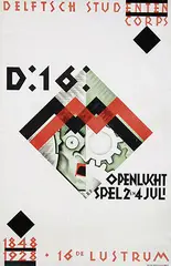 Theodoor van Erp, Delftsch Studenten Corps, 1928, poster
