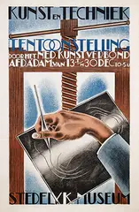 Henk A. Henriët, Tentoonstelling Kunst en Techniek Stedelijk Museum A'dam, 1930, poster