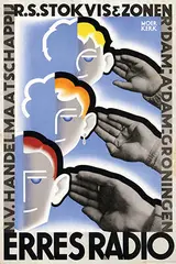 Herman Moerkerk, Erres Radio R.S. Stokvis & Zonen, 1931, poster