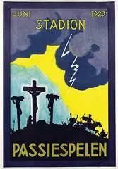Jan Lutz, Passiespelen Stadion, 1923, poster