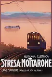 Mario Borgoni, Ferrovia Elettrica Stresa-Mottarone Lago Maggiore, 1920, poster