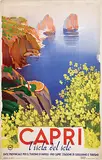 Giuseppe Riccobaldi, Capri l'isola del sole, 1948, poster