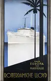 Johann A.W. von Stein, Rotterdamsche Lloyd naar Europa via Marseille, 1931, poster