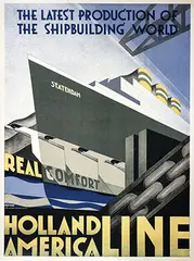 Adrianus J. van 't Hoff, Holland-America Line Statendam, 1928, poster