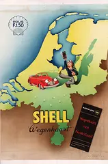 Jan Lavies, Shell Wegenkaart, poster
