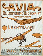 Willem Pottum, Avia Geillustreerd Tijdschrift Luchtvaart C. Geleijns. Rotterdam, 1911, poster