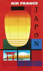 Jacques Nathan-Garamound, Air France Japon, 1963, poster