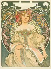 Alphonse Mucha, Without text (Reverie F. Champenois, Paris), 1897, poster