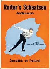 Drukkerij Stapert Akkrum, Ruiter's Schaatsen Akkrum Friesland, poster