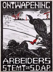 C.M. Plomp, Ontwapening Arbeiders stemt de S.D.A.P., 1925, poster