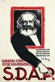 S.D.A.P. De bevrijding van de arbeidersklasse Karl Marx by Walter K.A.H. von Wenz zu Niederlahnstein, 1925, poster, sold Dec 2017