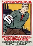 Albert P. Hahn jr., NVV-SDAP Ondanks alle reactie, Voorwaarts!, 1921, poster