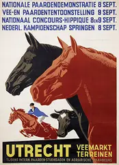 Nationale paardendemonstratie Utrecht Veemarkt terreinen by Gerben Scheepstra, poster, sold Dec 2017