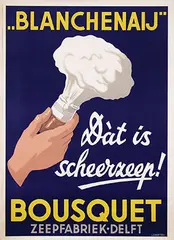 Bousquet scheerzeep by Gerben Scheepstra, 1935, poster, sold Dec 2017