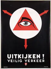 Stefan Schlesinger, Uitkijken! Veilig Verkeer, 1926, poster