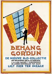 Louis C. Kalff, Behang & Gordijn, 1928, poster