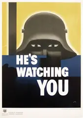 Beglenn Grohe, He's watching You, 1942, poster