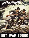 Ferdinand Warren, Attack Attack Attack Buy War Bonds, 1942, poster