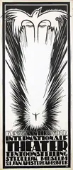 Hendricus Th. Wijdeveld, Kunst van het volk Internationale Theater Tentoonstelling Stedelijk Museum, 1922, poster