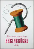 Peter Birkhäuser, Rheinbrücke Bâle, 1943, poster