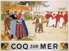 Henri Cassiers, Coq sur Mer, 1898, poster