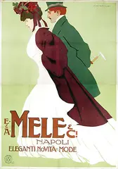 Marcello Dudovich, Mele & C! Napoli Eleganti Novità-Mode, 1910, poster