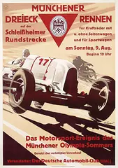 Julius U. Engelhard, Münchener Dreieck Rennen D.D.A.C., 1936, poster