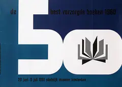 Gerard Wernars, de 50 best verzorgde boeken 1960, 1961, poster