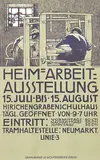 Burkhard Mangold, Heim-Arbeit-Ausstellung, 1909, poster