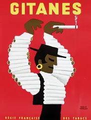 Hervé Morvan, Gitanes, 1960, poster