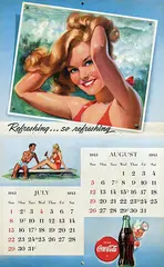 Haddon H. Sundblom, Coca-Cola Teen-Age Pin-Up Girls calendar 1945, 1944, poster