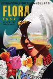 Reyn Dirksen, International Flowershow Flora Heemstede, 1953, poster
