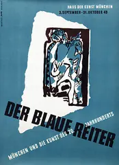 Richard Roth, Der Blaue Reiter Haus der Kunst München, 1949, poster